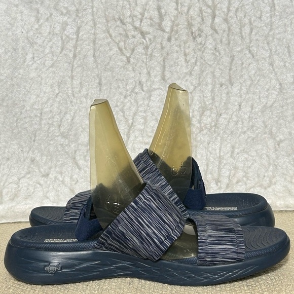 Skechers Womens Blue Performance On-the-Go 600 Slip On Sport Strap Sandals SZ 7 - Picture 6 of 11